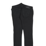 TRUE RELIGION Womens Black Slim Skinny Zip Polyester Blend Trousers W25 L28