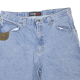 WRANGLER Mens Denim Blue Casual Shorts 2XL W38 Workwear Cotton Blend