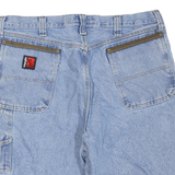WRANGLER Mens Denim Blue Casual Shorts 2XL W38 Workwear Cotton Blend