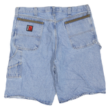 WRANGLER Mens Denim Blue Casual Shorts 2XL W38 Workwear Cotton Blend