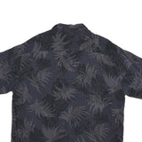 PIERRE CARDIN Mens Navy Blue & Grey Pattern Rayon Shirt XL Casual Summer Wear