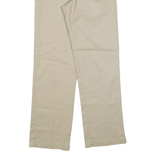 DICKIES Mens Beige Cotton Blend Regular Straight Trousers W30 L32 Workwear Zip