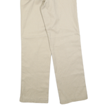 DICKIES Mens Beige Cotton Blend Regular Straight Trousers W30 L32 Workwear Zip