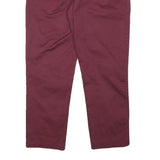 TOMMY HILFIGER Mens Cotton Blend Slim Burgundy Slim Trousers W33 L25 Casual