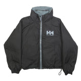 HELLY HANSEN Womens Black & Light Blue Reversible Polyester Zip Jacket XS