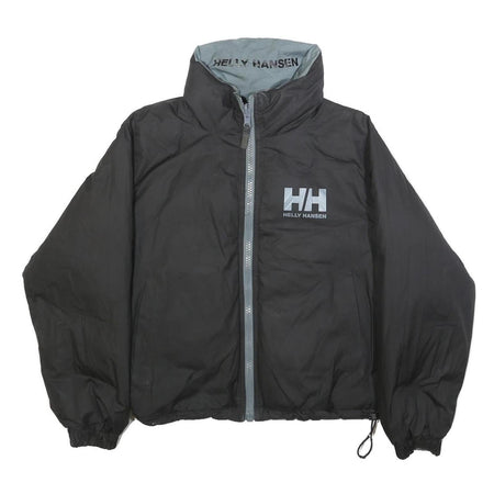 HELLY HANSEN Womens Black & Light Blue Reversible Polyester Zip Jacket XS