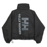 HELLY HANSEN Womens Black & Light Blue Reversible Polyester Zip Jacket XS
