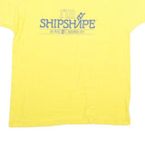 SCREEN STARS Mens Yellow Cotton Blend Regular Fit L Short Sleeve Crew Neck