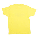 SCREEN STARS Mens Yellow Cotton Blend Regular Fit L Short Sleeve Crew Neck