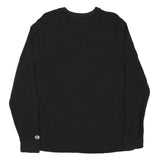 CHAMPION Mens Black Long Sleeve Crew Neck Cotton Blend T-Shirt L