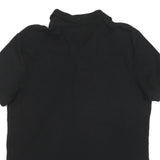 TOMMY HILFIGER Mens Black Cotton Blend Short Sleeve Polo Shirt M Classic Fit