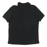 TOMMY HILFIGER Mens Black Cotton Blend Short Sleeve Polo Shirt M Classic Fit