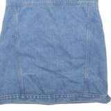 Womens Blue Denim Cotton Button Jacket Vest S Silhouettes Casual Sleeveless