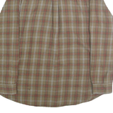 CHAPS Mens Beige & Red Checked Cotton Shirt 2XL Casual Long Sleeve Button-Up