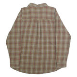 CHAPS Mens Beige & Red Checked Cotton Shirt 2XL Casual Long Sleeve Button-Up