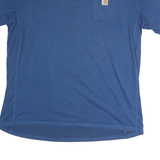 CARHARTT Mens Blue Pocket T-Shirt XL Short Sleeve Crew Neck Cotton Casual