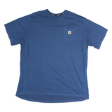 CARHARTT Mens Blue Pocket T-Shirt XL Short Sleeve Crew Neck Cotton Casual