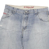 TORN CULTURE Mens Denim Blue Casual Shorts XL W34 Cotton Blend Distressed