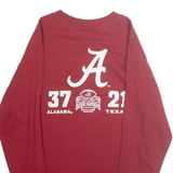 TRI LAKE Mens Red Alabama Football National Champions Long Sleeve Crew Neck