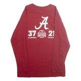 TRI LAKE Mens Red Alabama Football National Champions Long Sleeve Crew Neck