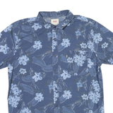 LEVI'S Mens Blue Floral Cotton Blend Shirt XL Casual Summer Button Pocket