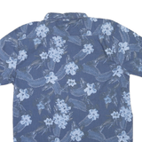 LEVI'S Mens Blue Floral Cotton Blend Shirt XL Casual Summer Button Pocket