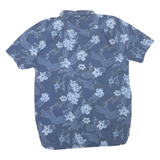 LEVI'S Mens Blue Floral Cotton Blend Shirt XL Casual Summer Button Pocket