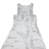 WHISTLES Womens White & Grey Patterned Sleeveless A-Line Viscose Dress UK 10
