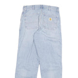 CARHARTT Mens Regular Fit Denim Light Blue Jeans W28 L32 Durable Cotton Blend