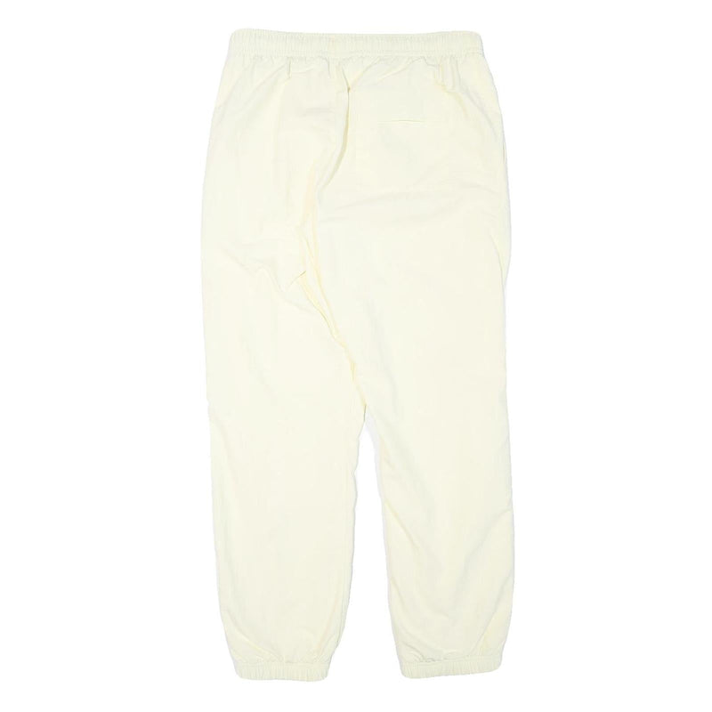 NIKE Mens Joggers Cream L W30 L28 Slim Tapered Fit SB Logo Elastic Waist