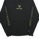 CHAMPION Mens Black Natty Labs Cotton Blend Pullover Hoodie L Hooded Sweatshirt