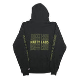 CHAMPION Mens Black Natty Labs Cotton Blend Pullover Hoodie L Hooded Sweatshirt