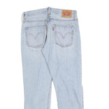 LEVI'S 501CT Womens Jeans Blue Classic Straight Denim Light W28 L27 Ripped