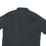 WRANGLER Mens Black Short Sleeve Cotton Blend Shirt XL Casual Button Pocket