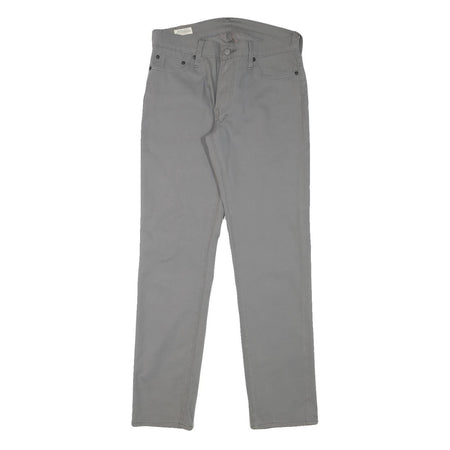 LEVI'S Mens Grey Slim Zip Cotton Blend Trousers W30 L30 Stylish Casual Classic