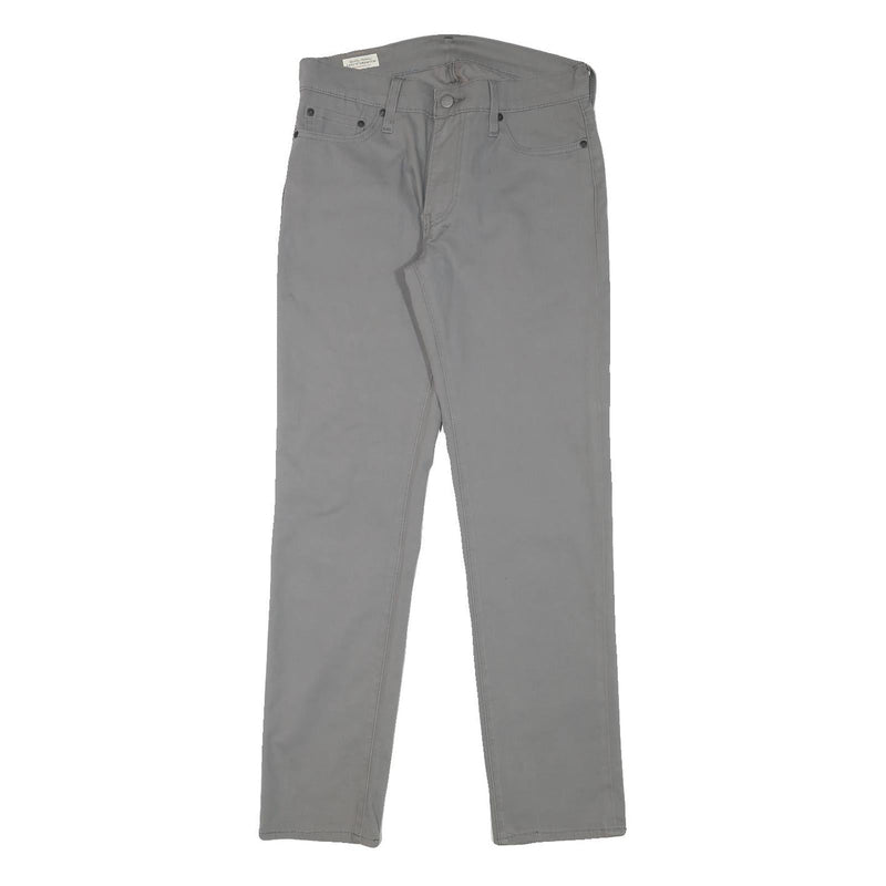 LEVI'S Mens Grey Slim Zip Cotton Blend Trousers W30 L30 Stylish Casual Classic