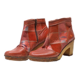 ART Ankle Boots Maroon Leather Womens UK 6