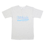 AUGUSTA Womens Grey Chi Omega Graphic Modern M Short Sleeve Crew Neck Cotton