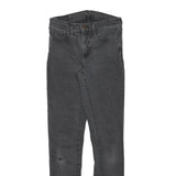 LEVI'S Womens Slim Black Denim Jeans W25 L30 Zip Cotton Blend Casual Stretch