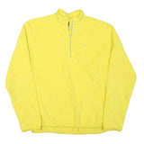 NIKE Mens Yellow Zip Up Jacket L Polyester Blend Plain Sport Activewear