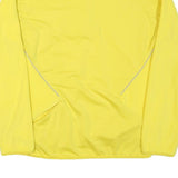 NIKE Mens Yellow Zip Up Jacket L Polyester Blend Plain Sport Activewear