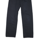 TOMMY HILFIGER Mens Cotton Black Classic Straight Trousers W30 L31 Button