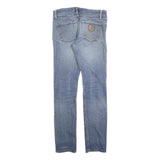 CARHARTT Mens Slim Fit Blue Denim Jeans W31 L32 Zip Cotton Blend Casual
