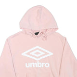 UMBRO Womens Pink Hoodie S Cotton Blend Pullover Casual Sports Sweatshirt