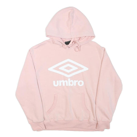 UMBRO Womens Pink Hoodie S Cotton Blend Pullover Casual Sports Sweatshirt