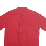 JOHN ASHFORD ESSENTIALS Mens Red Cotton Shirt M Button-Down Casual Classic Fit