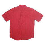 JOHN ASHFORD ESSENTIALS Mens Red Cotton Shirt M Button-Down Casual Classic Fit