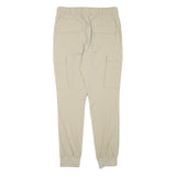 H&M Womens Polyester Blend Beige Slim Cargo Trousers Drawstring W28 L29