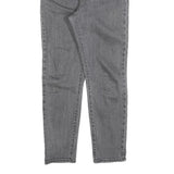 LEVI'S Womens Slim Grey Denim Slim Jeans Cotton Blend W26 L28 Button Closure