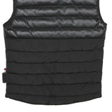 PHILIPP PLEIN Mens Black Leather & Cotton Quilted Gilet M Jacket Zip Sleeveless